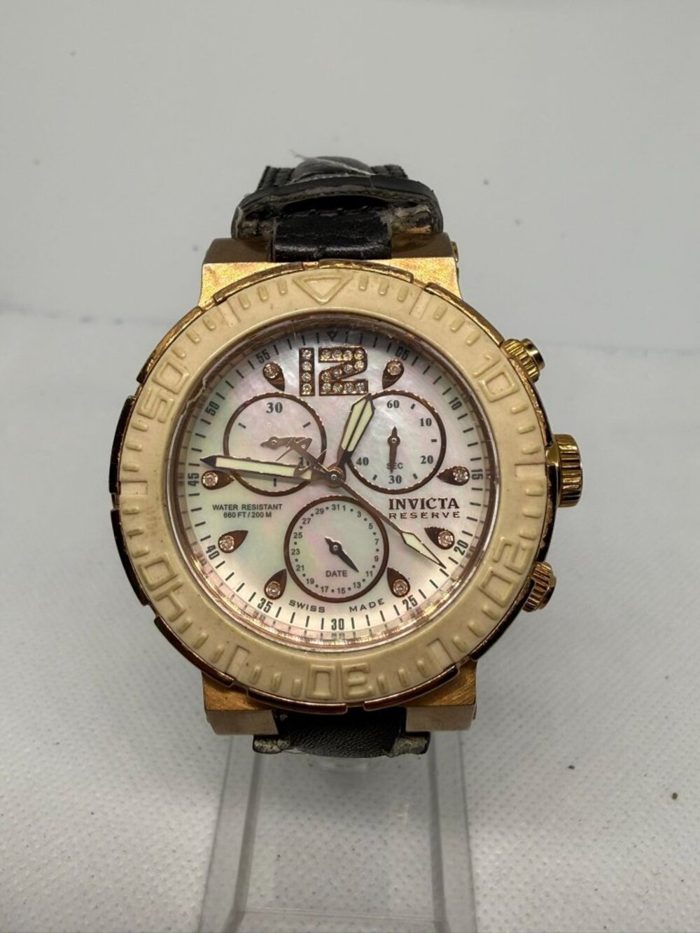 Invicta Reserve Ocean Reef 10732 Women's Rose Gold MOP Diamond Chrono Watch